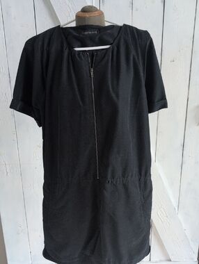 Calvin Klien black Short Sleeve Zip-Front Romper